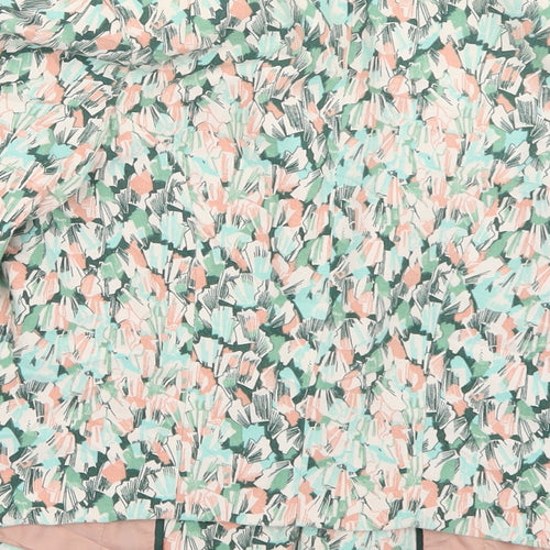 H&M Womens Green Geometric  Jacket Blazer Size 6