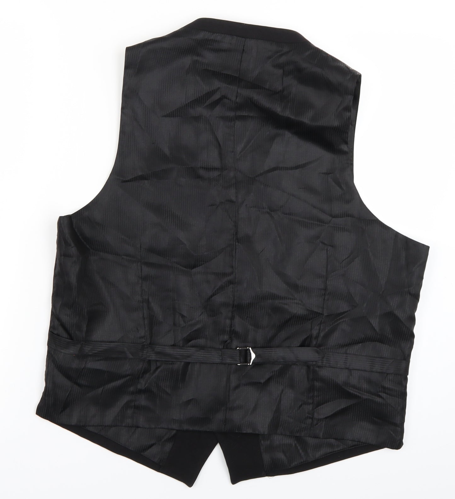 Cedar Wood State Mens Black   Jacket Suit Waistcoat Size S