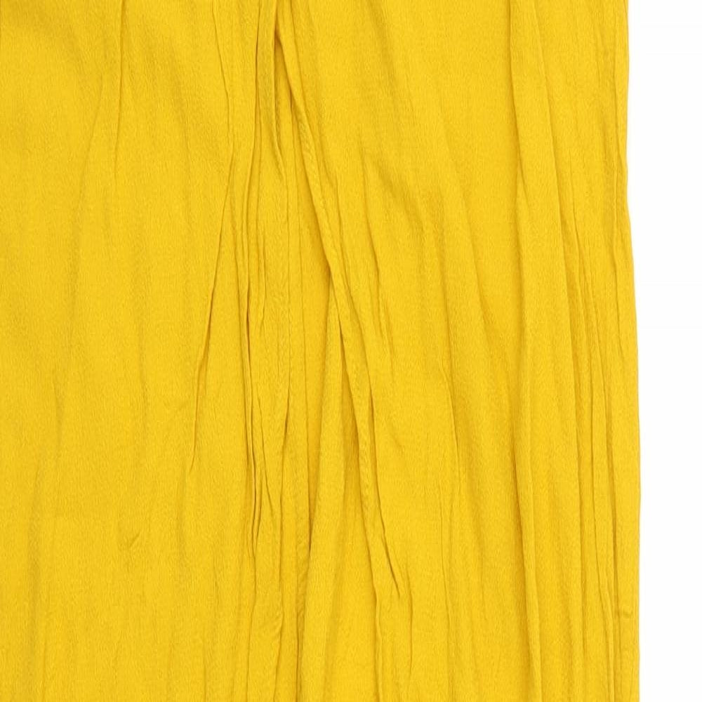 Trafaluc Womens Yellow   Basic Blouse Size S  - longline