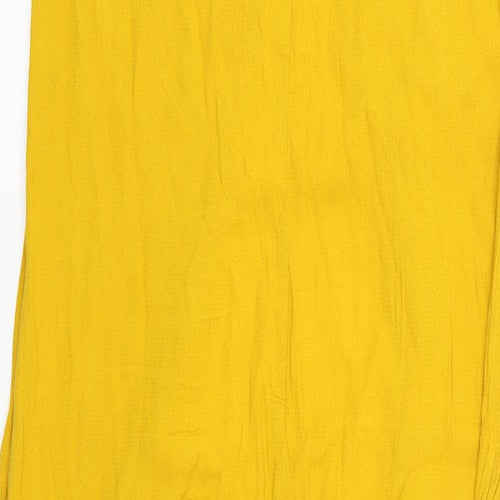 Trafaluc Womens Yellow   Basic Blouse Size S  - longline