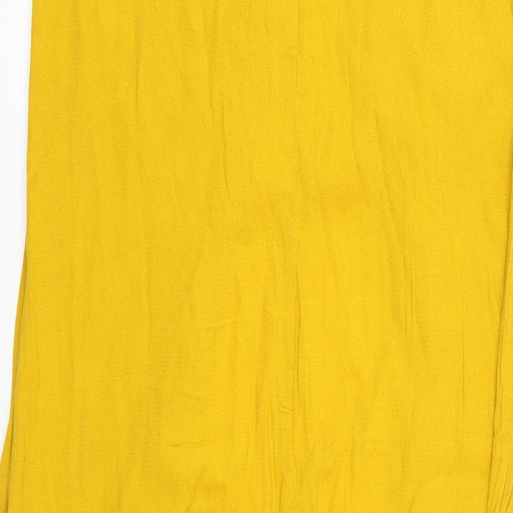 Trafaluc Womens Yellow   Basic Blouse Size S  - longline