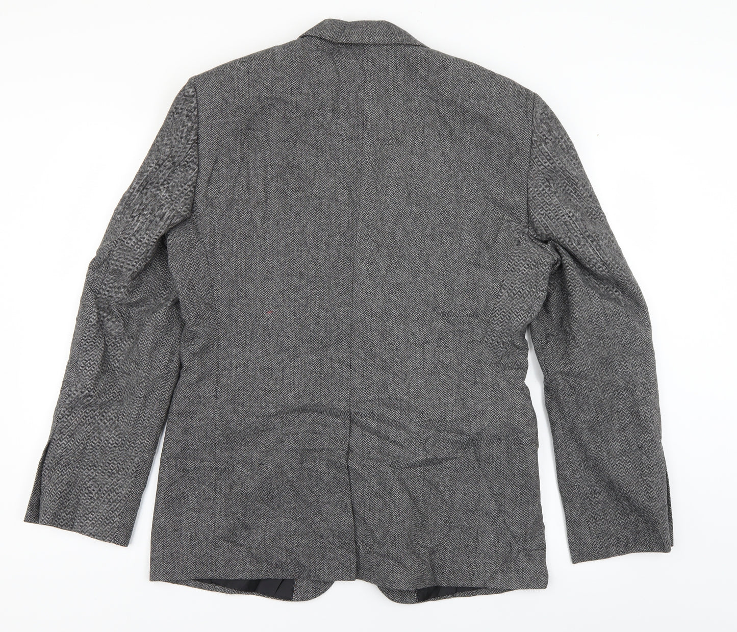 TU Mens Grey Herringbone  Jacket Blazer Size 40