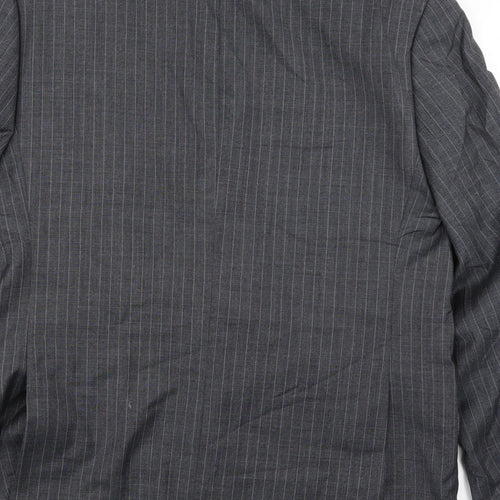 M&S Collection Mens Grey Striped  Jacket Blazer Size 40