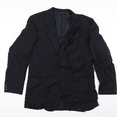 Varteks Mens Black Striped  Jacket Blazer Size 42