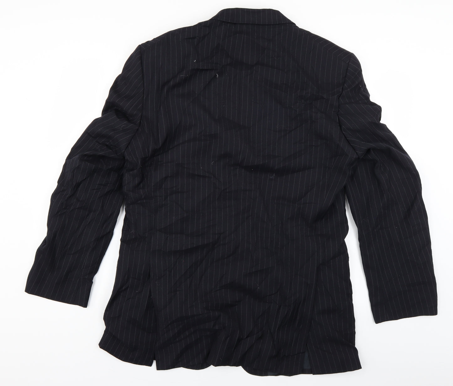 Varteks Mens Black Striped  Jacket Blazer Size 42
