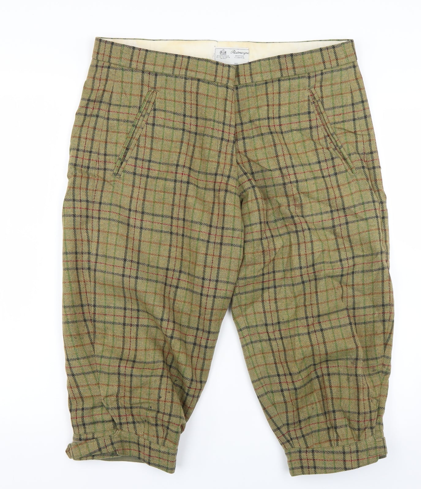 Redmayne Mens Green Plaid  Bermuda Shorts Size 34 in