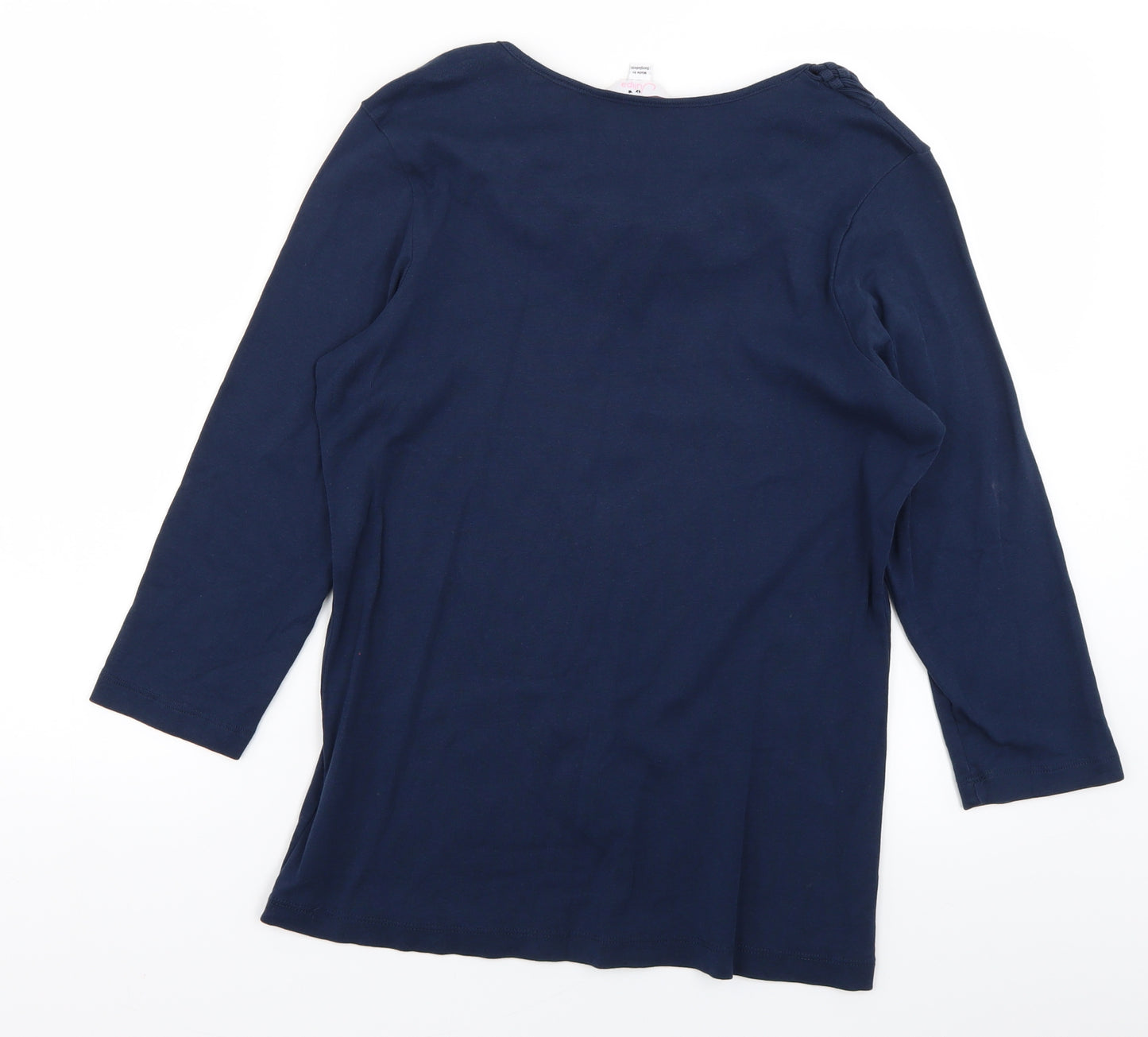 Julipa Womens Blue   Basic T-Shirt Size 14