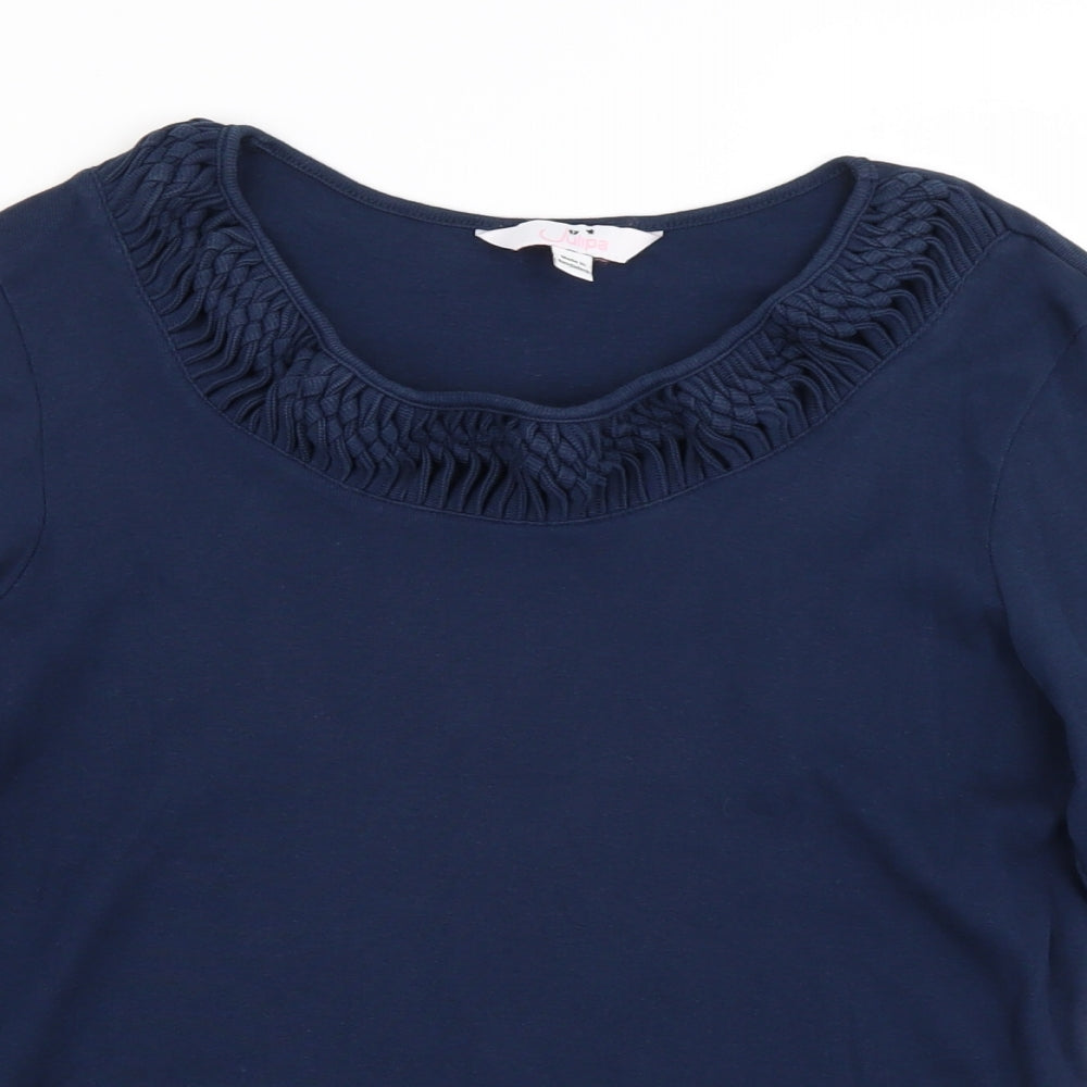 Julipa Womens Blue   Basic T-Shirt Size 14