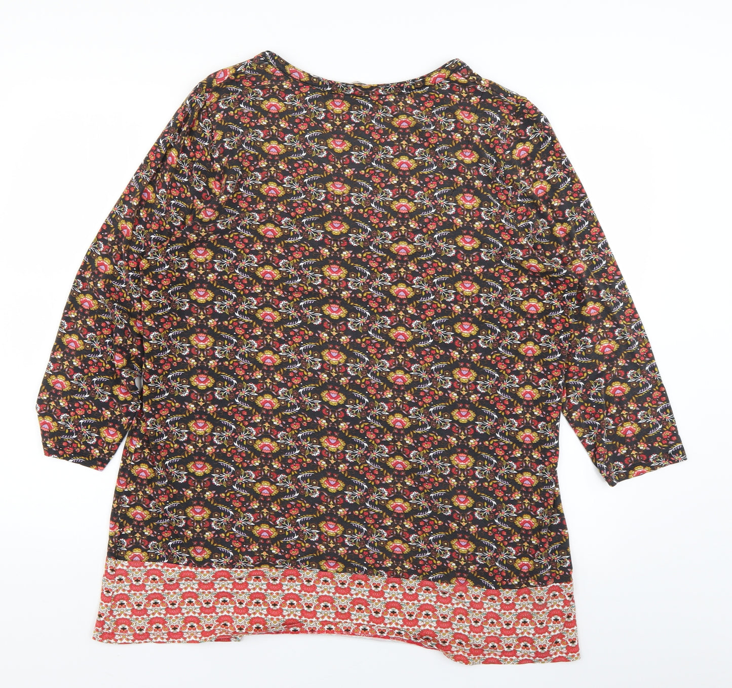 TU Womens Red Floral  Basic Blouse Size 18