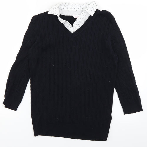 Julipa Womens Blue  Knit Pullover Jumper Size 12