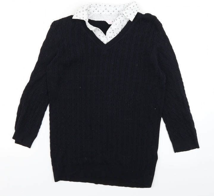 Julipa Womens Blue Knit Pullover Jumper Size 12