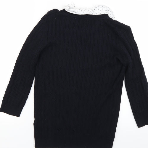 Julipa Womens Blue  Knit Pullover Jumper Size 12