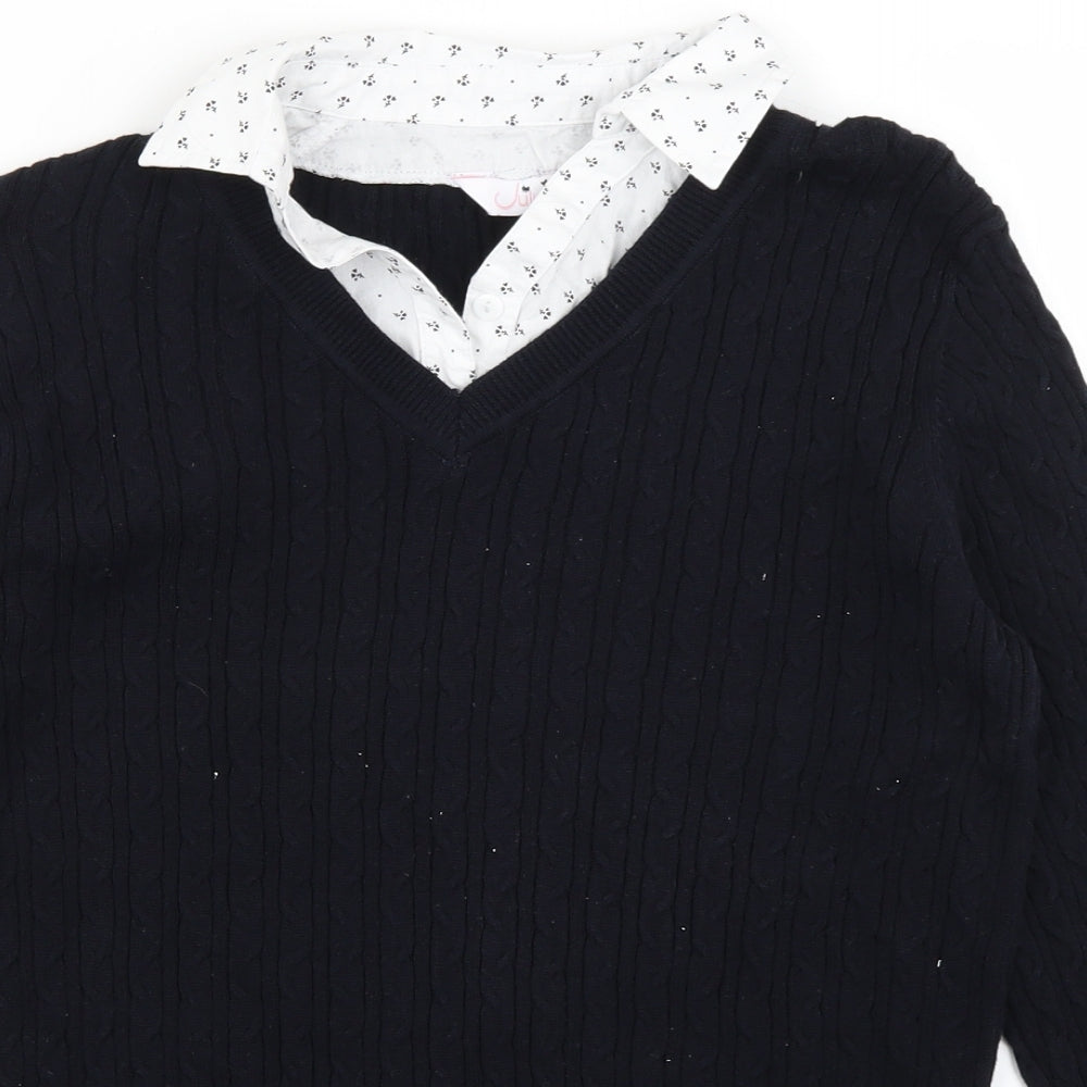 Julipa Womens Blue  Knit Pullover Jumper Size 12