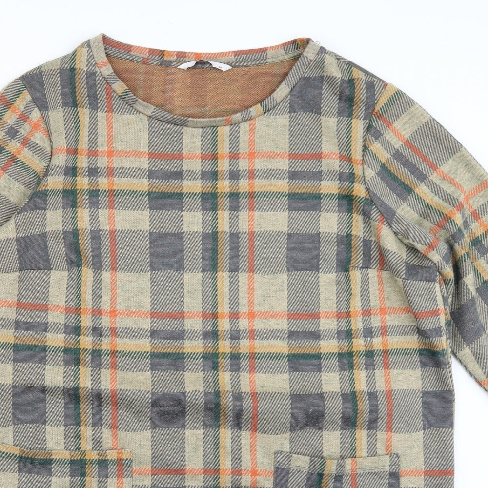 TU Womens Brown Plaid  A-Line  Size 18