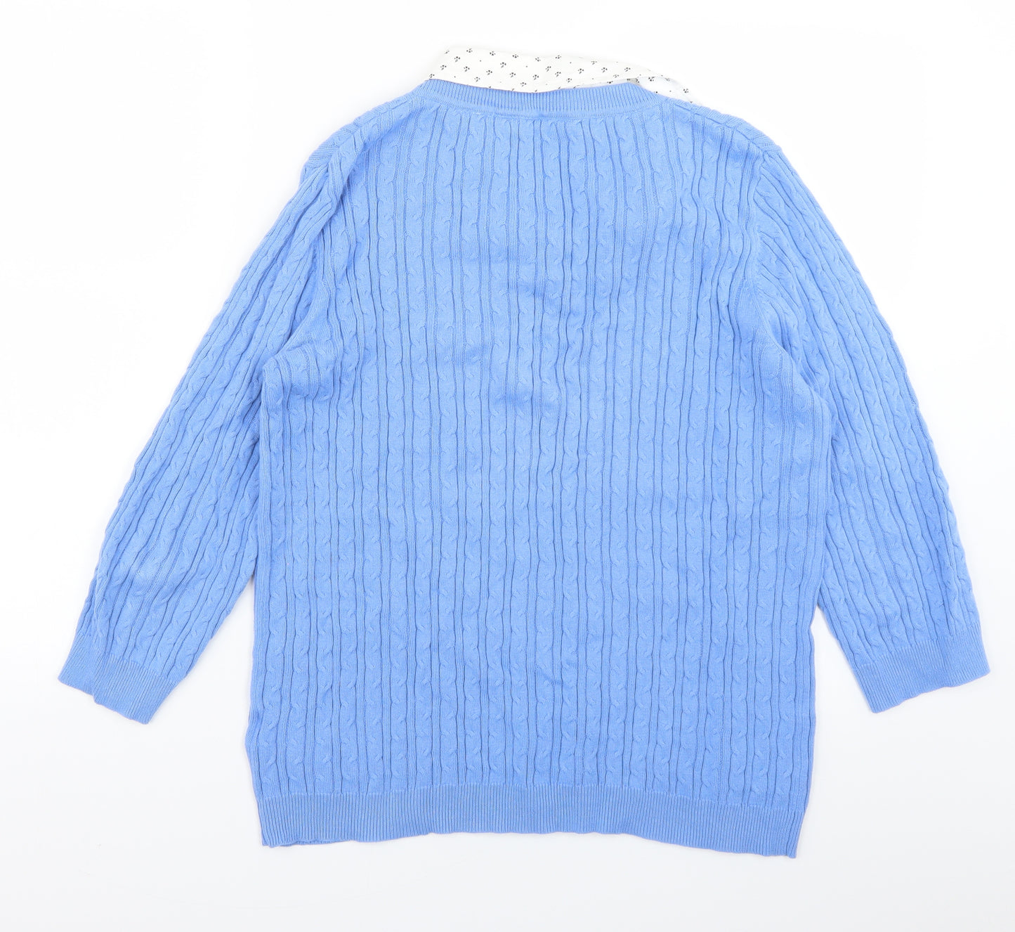 Julipa Womens Blue  Knit Pullover Jumper Size 12