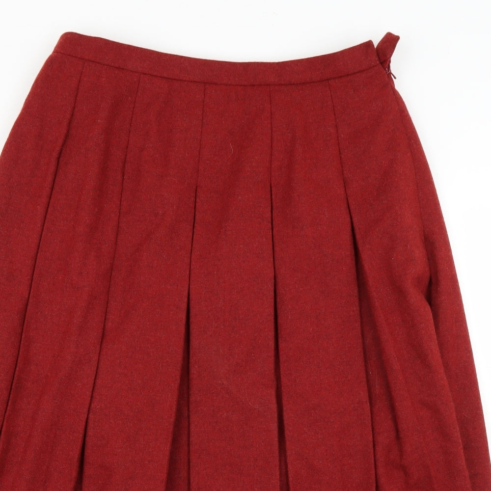 Country Casuals Womens Red   Pleated Skirt Size 16
