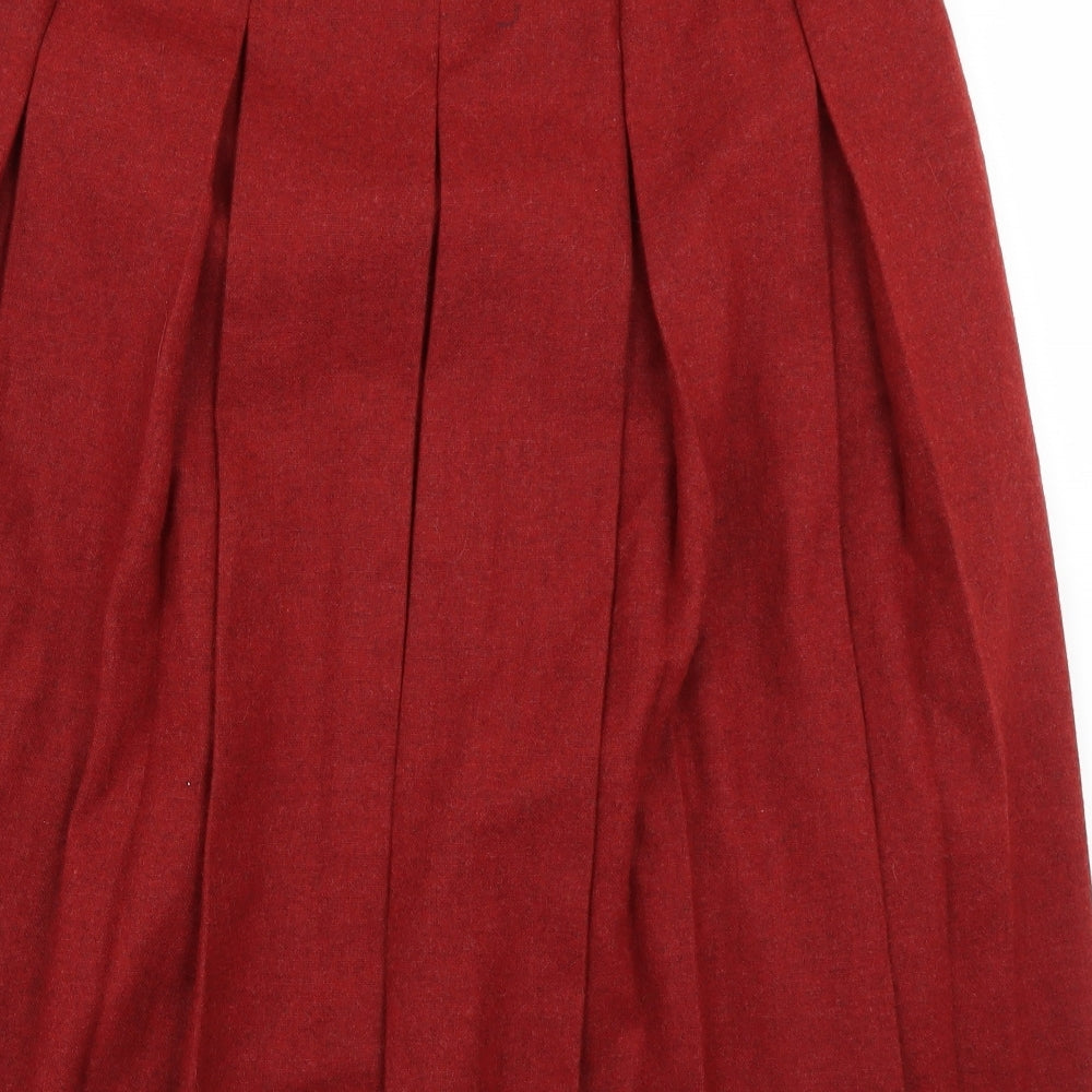 Country Casuals Womens Red   Pleated Skirt Size 16