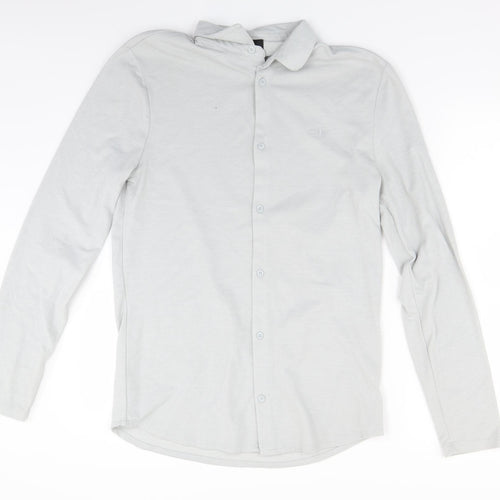 River Island Mens Grey    Button-Up Size M