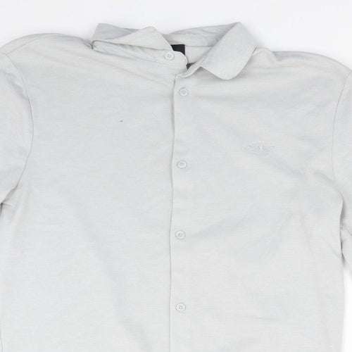 River Island Mens Grey    Button-Up Size M
