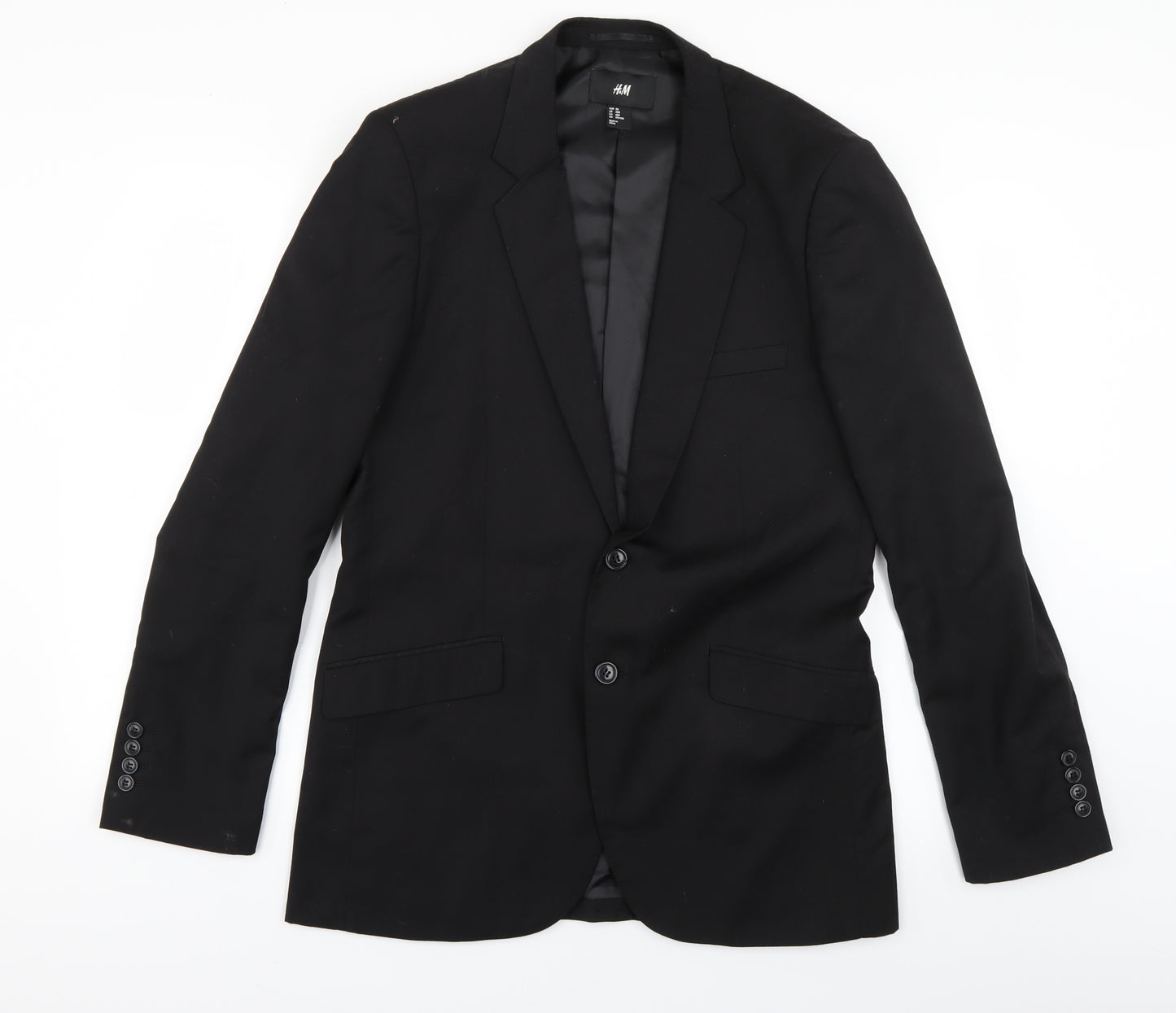 H&M Mens Black   Jacket Blazer Size 40