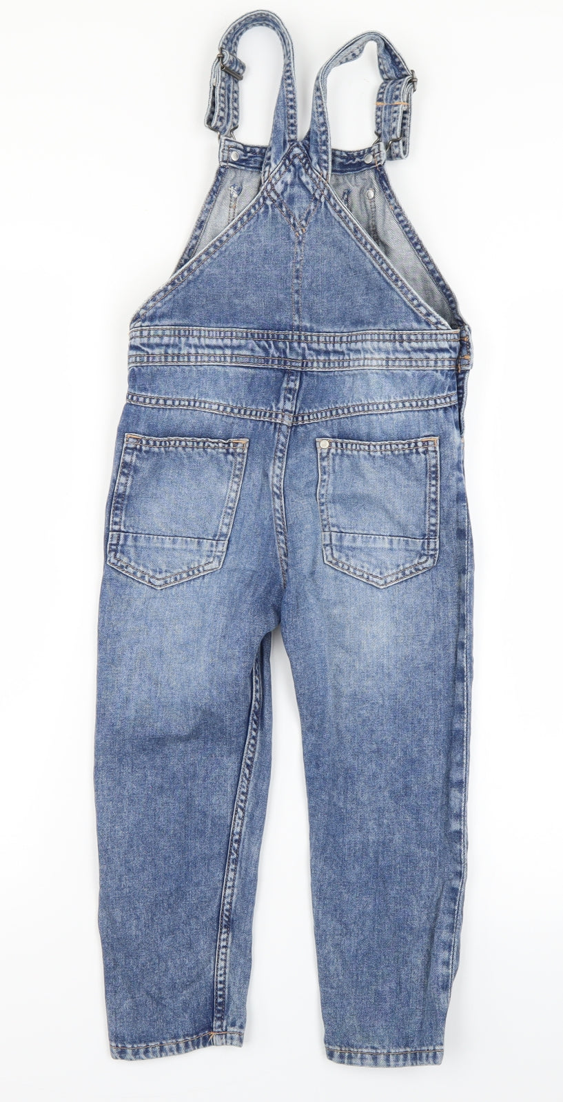 &Denim Girls Blue  Denim Dungaree One-Piece Size 6 Years