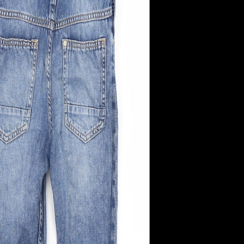 &Denim Girls Blue  Denim Dungaree One-Piece Size 6 Years