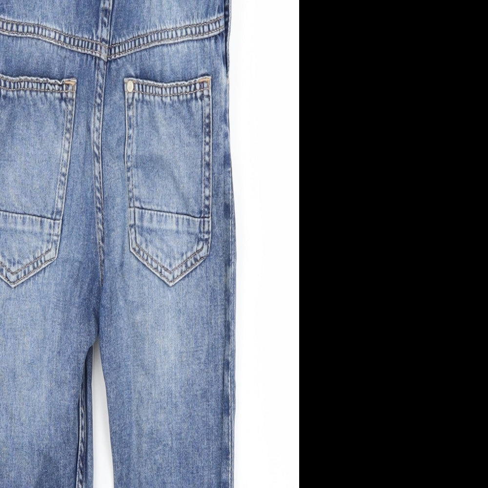 &Denim Girls Blue  Denim Dungaree One-Piece Size 6 Years