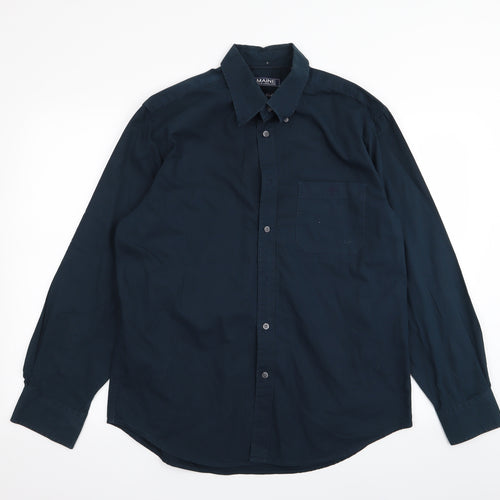 Maine Mens Blue    Button-Up Size M