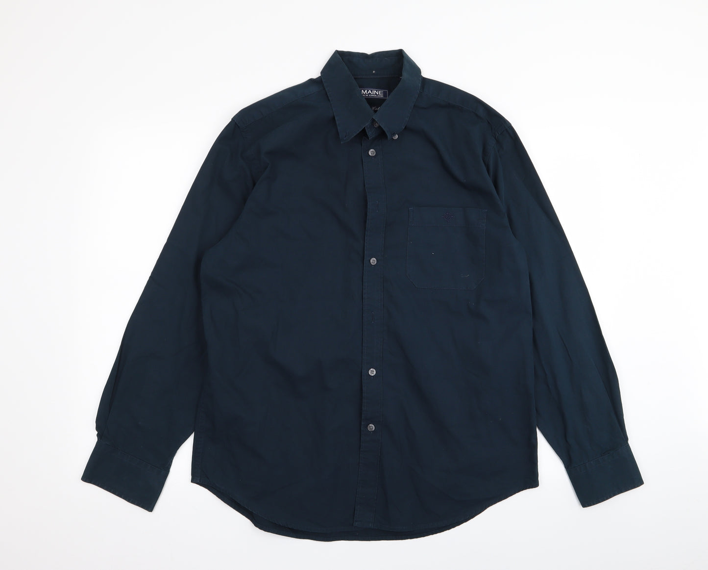 Maine Mens Blue    Button-Up Size M