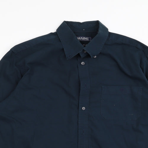 Maine Mens Blue    Button-Up Size M