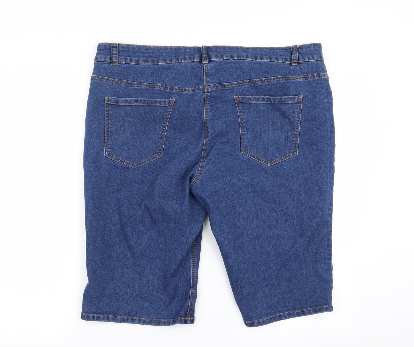 Asda George Womens Blue  Denim Chino Shorts Size 20
