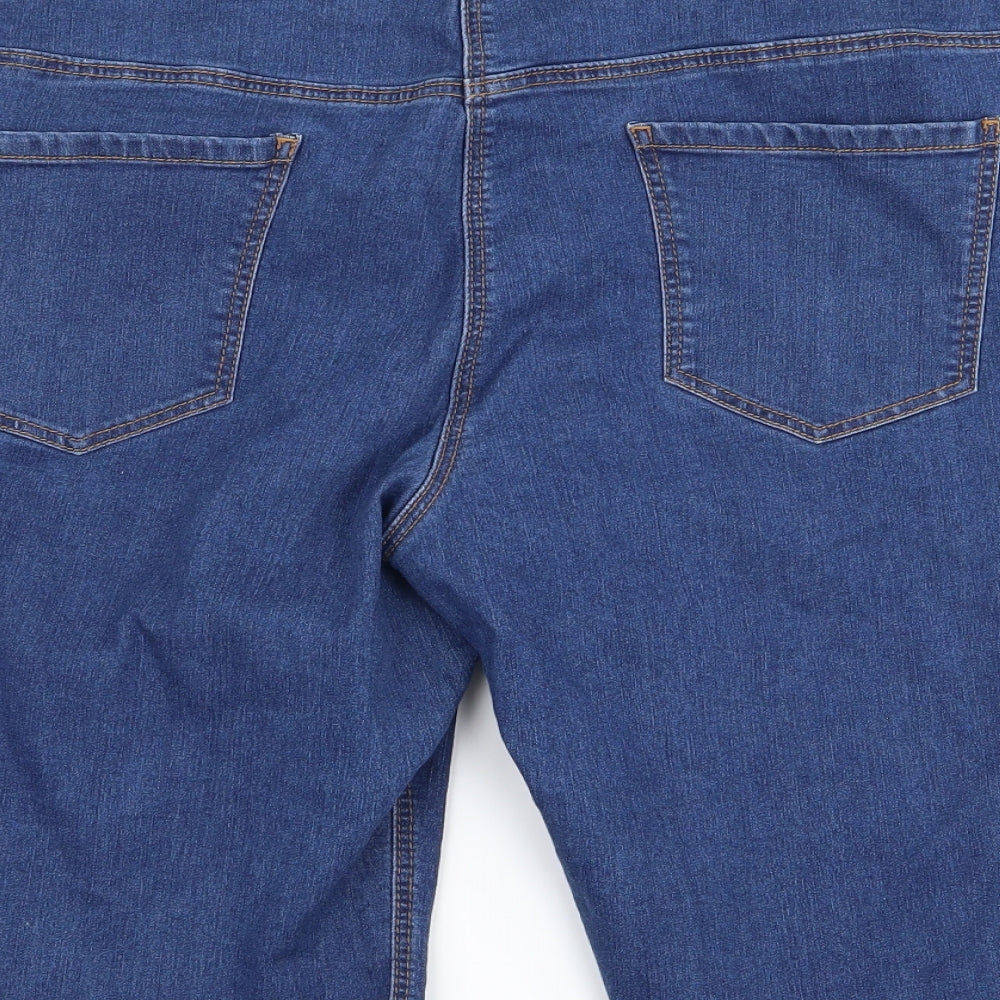 Asda George Womens Blue  Denim Chino Shorts Size 20