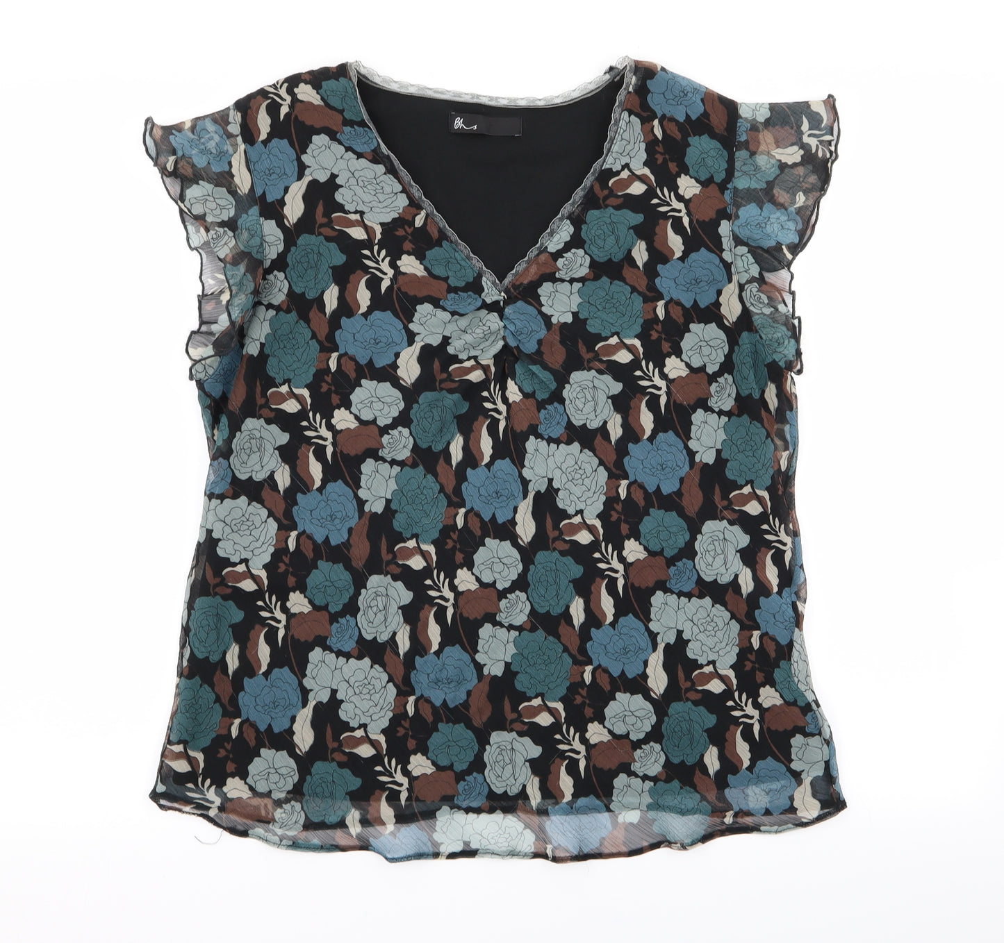 NHS Womens Multicoloured Floral  Basic Blouse Size 16