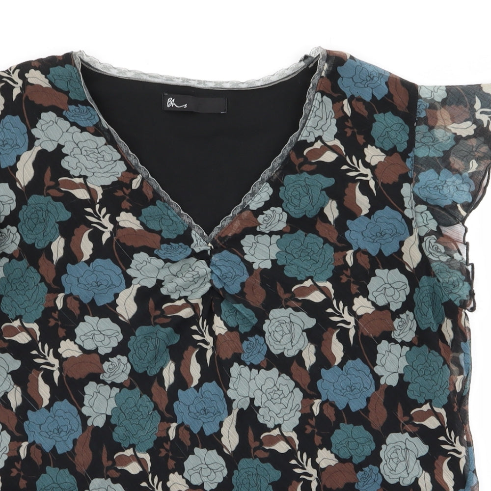 NHS Womens Multicoloured Floral  Basic Blouse Size 16