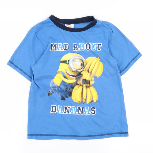 DISPICABLE ME Boys Blue Solid   Pyjama Top Size 10-11 Years