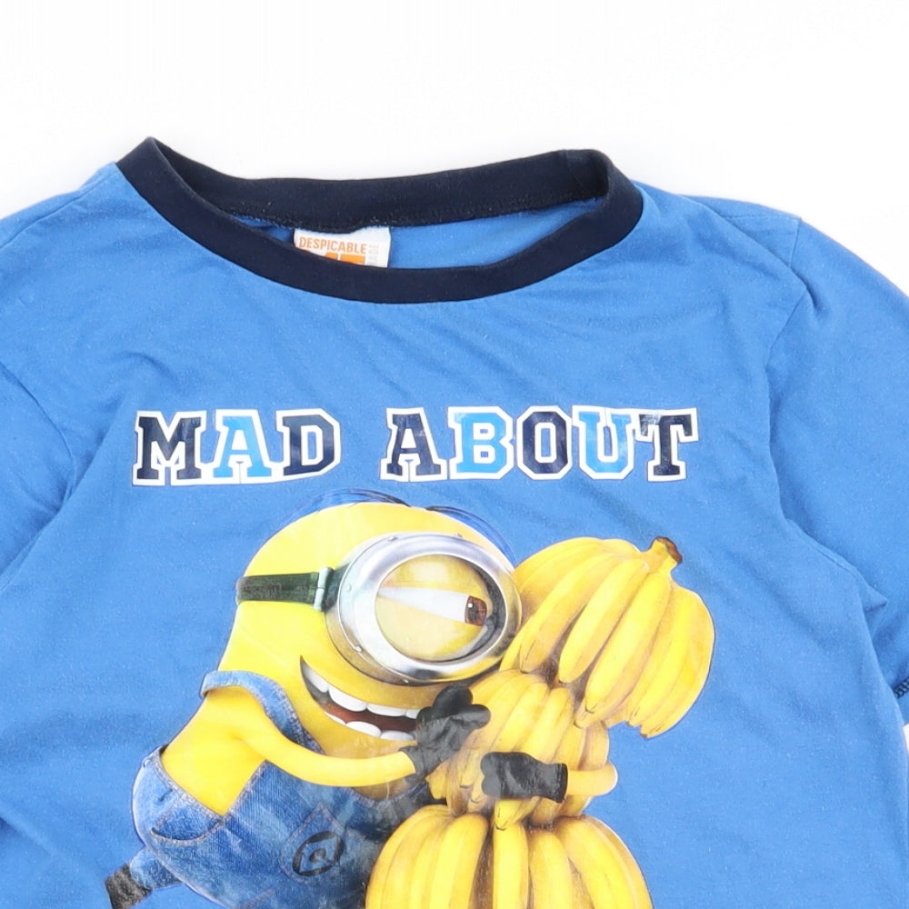 DISPICABLE ME Boys Blue Solid   Pyjama Top Size 10-11 Years