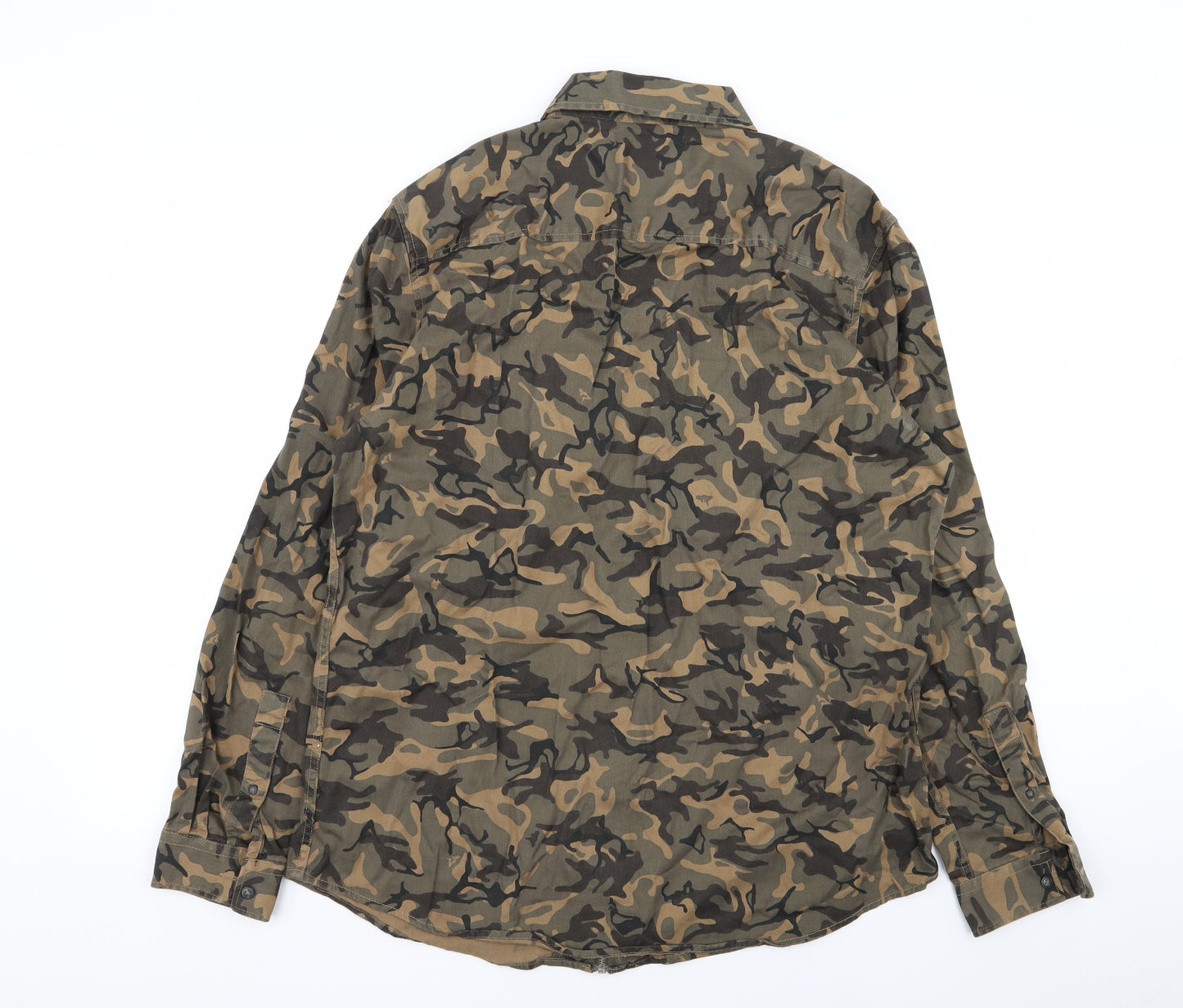 Twisted Soul Mens Multicoloured Camouflage  Full Zip Jumper Size L