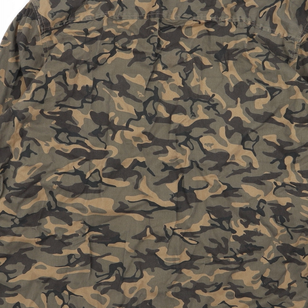 Twisted Soul Mens Multicoloured Camouflage  Full Zip Jumper Size L