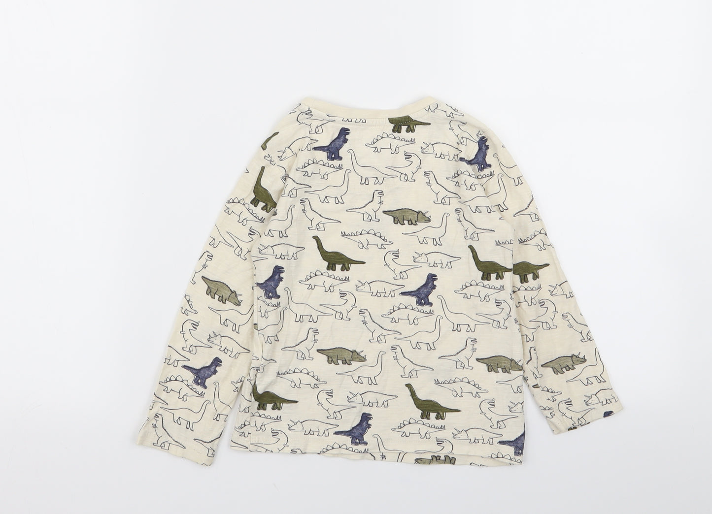 m Boys Beige Animal Print  Basic T-Shirt Size 2-3 Years