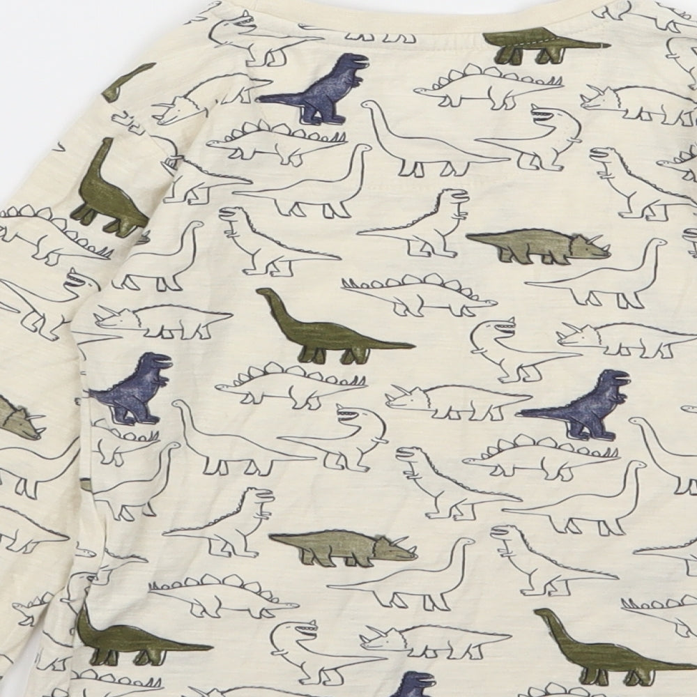 m Boys Beige Animal Print  Basic T-Shirt Size 2-3 Years