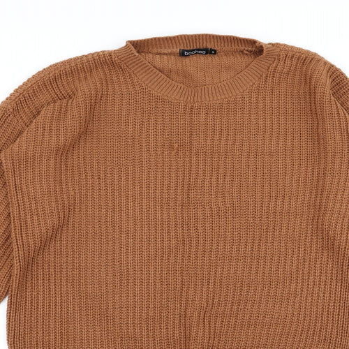 Boohoo Womens Brown   Jumper Dress  Size S