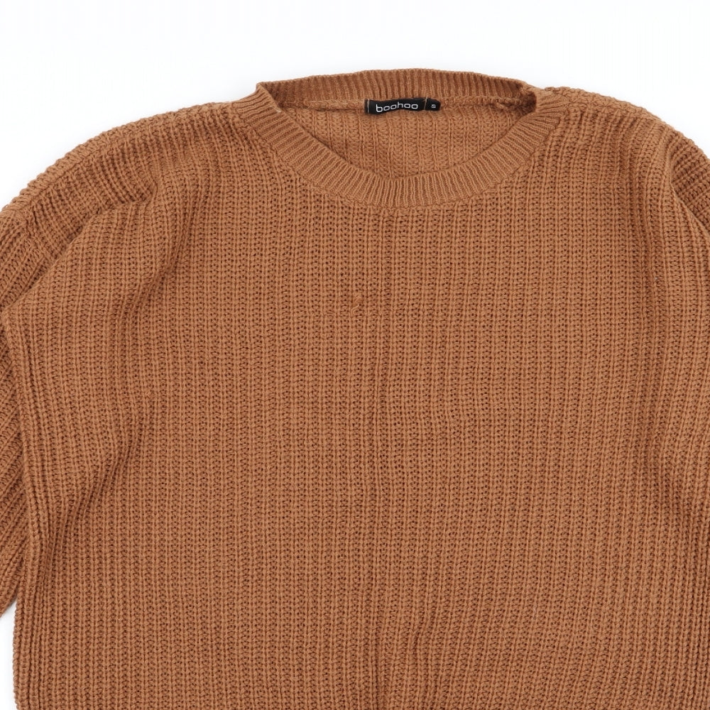 Boohoo Womens Brown   Jumper Dress  Size S