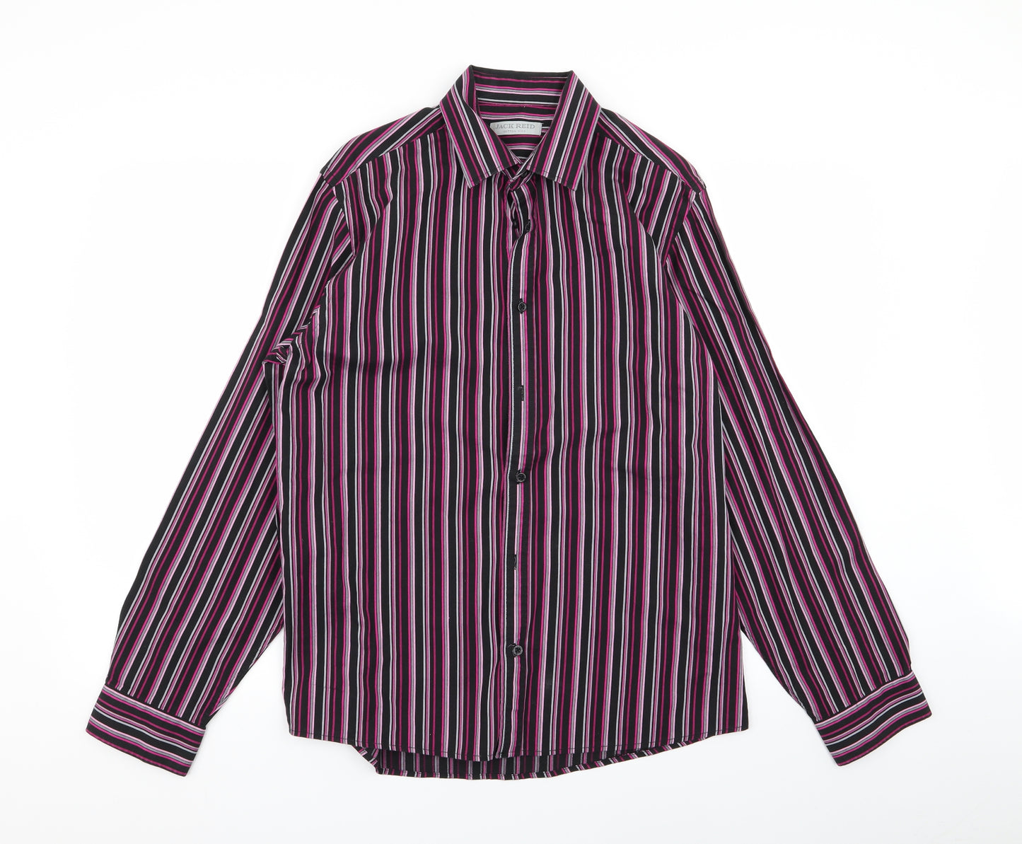 jack reid Mens Multicoloured Striped   Button-Up Size M