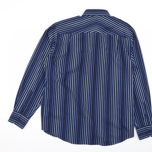 Thomas Nash Mens Multicoloured Striped   Button-Up Size M