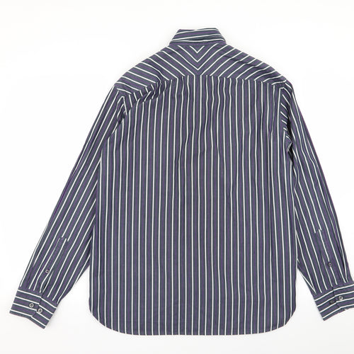 Blue Harbour Mens Multicoloured Striped   Button-Up Size M