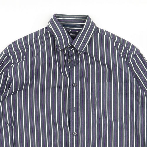 Blue Harbour Mens Multicoloured Striped   Button-Up Size M