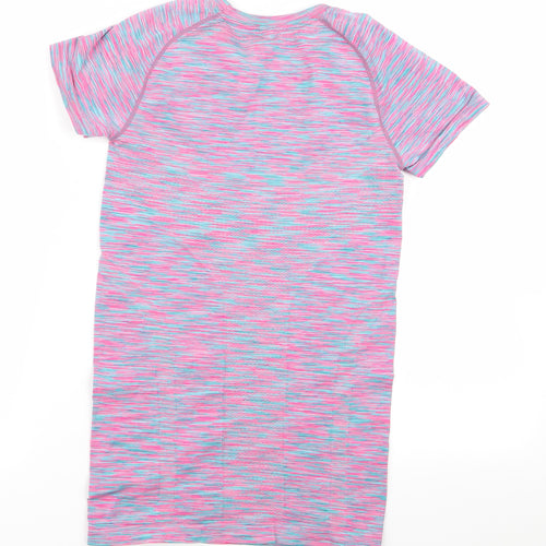 workout Womens Multicoloured Geometric  Basic T-Shirt Size 6  - size 6-8