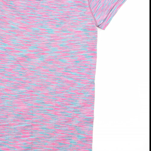 workout Womens Multicoloured Geometric  Basic T-Shirt Size 6  - size 6-8