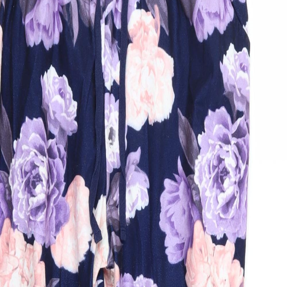 F&F Womens Multicoloured Floral  Babydoll Pyjama Pants Size M