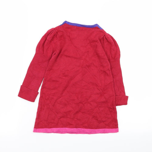 Shrinking Violet Girls Red   Jumper Dress  Size 3 Years